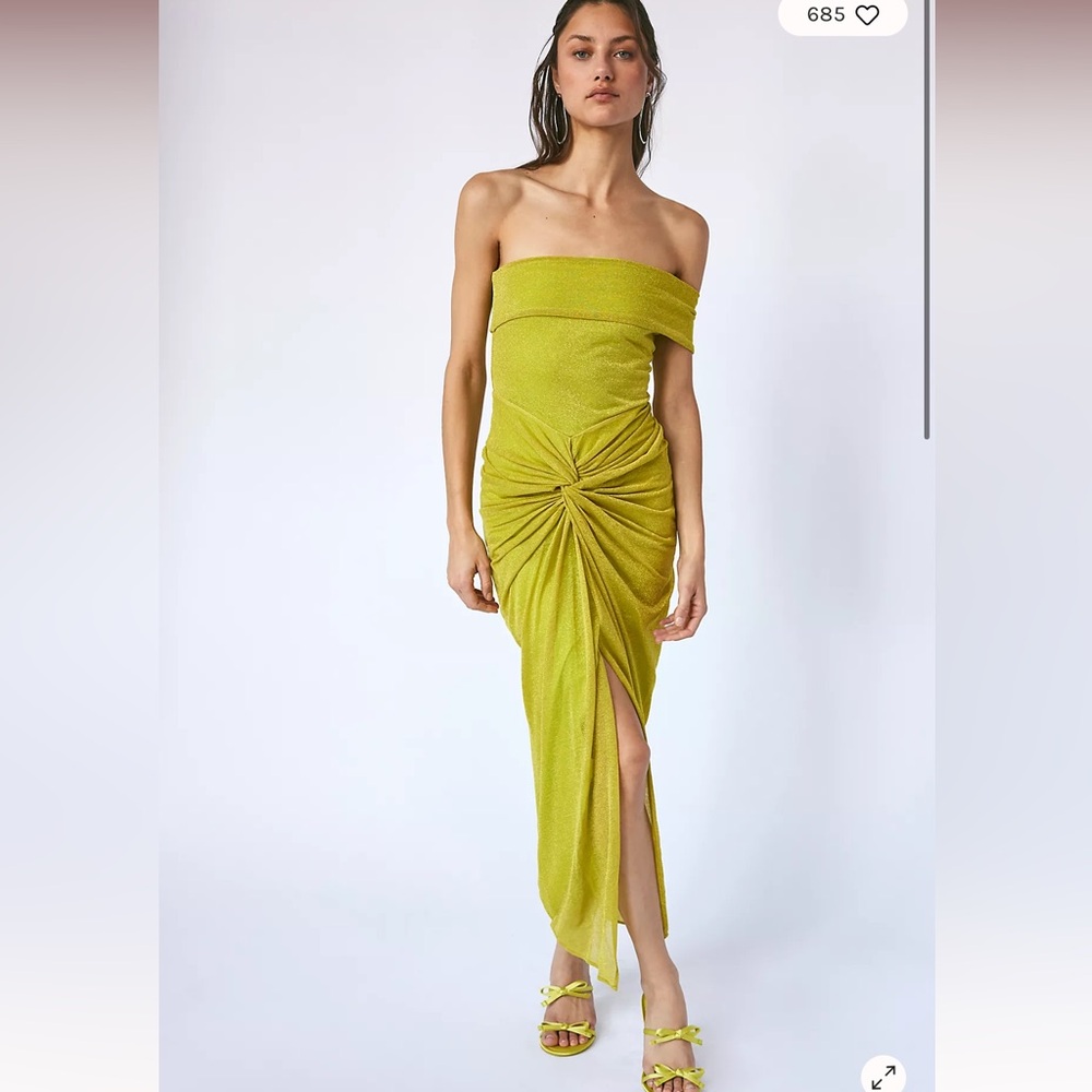 Baobab Collection One Shoulder Lime Dress